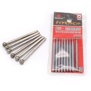 BAFA SURGICAL INSTRUMENTS Manual 1-20 piezas 1mm-6mm Punta de fresa de diamante CBN esférica para rectificado, vástago de 3mm, brocas para tallado y grabado de jade - Product Image 2