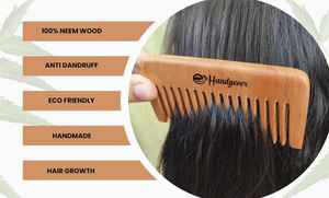 Peine de Madera Natural con Mango Largo, Antiestático y Anticaída, Herramienta para el Cuidado del Cabello, para un Cabello Suave, Uso en Hoteles, Tipo Láser - Product Image 6