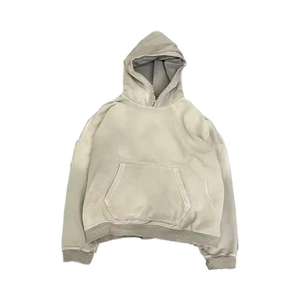 Essentiials Custom Streetwear Vintage Oversized Hoodie Acid Wash <b>Paint</b> Splatter Cotton Drop Shoulder Men's Fleece Pullover Tops - Product Image 2