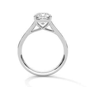 Bague en Moissanite au Design Unique avec Coupe Coussin pour Femme, Or Blanc 14 carats, Bijou Fin de Fiançailles, Cadeau au Meilleur Prix - Product Image 3