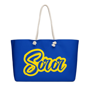 Sigma Gamma Rho Weekender <b>Bag</b> SGRHO Soror Pretty Poodles Blue Travel Tote <b>Large</b> Capacity Overnight Gift Beach <b>Bag</b> Custom - Product Image 2