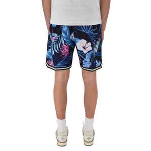 Custom Casual Solid Sublimation Double <b>Layered</b> 100% Polyester Canvas Breathable Anti-Wrinkle Quick Dry Drawstring Closure Shorts - Product Image 4