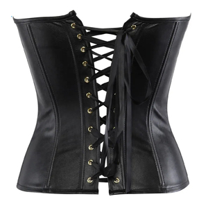 Corset de luxe en cuir véritable pour femme, bustier tendance haut de gamme à lacets, service d'échantillons OEM disponible dès aujourd'hui - Product Image 4