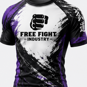 Rashguard unisexe à manches courtes personnalisé OEM, impression par sublimation, séchage rapide, protection UV UPF50+, tissu antibactérien et écologique - Product Image 2