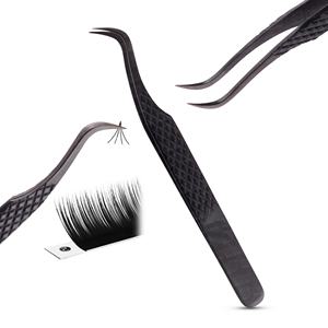 Pince à cils OEM de haute qualité pour extensions de cils, marque privée, 3D 5D 6D, avec grip diamant, outils de greffage - Product Image 1