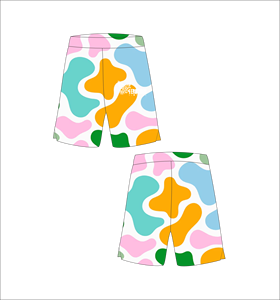 Pantalones Cortos de Baloncesto Sublimados Personalizados con Patrón Abstracto Colorido, Pantalones Cortos Deportivos de Malla para Hombre, Transpirables, de Secado Rápido, para Entrenamiento en Equipo - Product Image 1