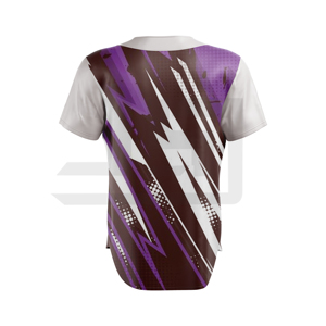 เสื้อฝึกซ้อมทีมเบสบอล ชื่อทีมสั่งทำได้ เสื้อแฟนเบสบอลผู้ใหญ่แบบยูนิเซ็กซ์ โพลีเอสเตอร์ 100% แขนสั้น พิมพ์ลายดิจิทัลทั้งตัว - Product Image 1
