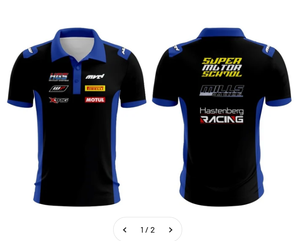 Diseña tu propia camiseta polo de automovilismo con sublimación y bordado, ligera, tallas grandes, para el personal del equipo Pitcrew. - Product Image 4