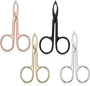 Pinzas de Acero Inoxidable de Alta Calidad con Mango de Tijera y Punta Recta para Cejas, Depilación Facial - Product Image 1