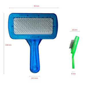 Brosse de toilettage portable double face pour animaux de compagnie, outil de toilettage pour chiens en acier inoxydable, convient aux chats et aux chiens, produit très vendu - Product Image 4