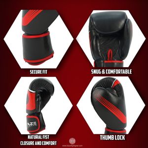 High Quality Genuine Leather Boxing Gloves for Sparring Training Muay Thai Kickboxing Punching Bag with <b>Velcro</b> <b>Strap</b> Closure - Product Image 5