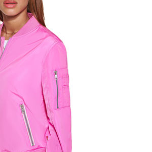 Chaqueta Bomber de Invierno para Mujer con Cuello Alto y Cremallera, con Logotipo Personalizado, Impermeable, Transpirable, Resistente al Viento, Chaqueta con Color Personalizado - Product Image 4