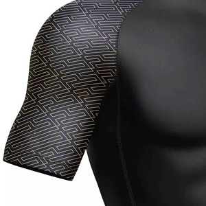 Camiseta de compresión de manga corta para hombre, Rashguard de BJJ al por mayor, Rashguard sublimado para gimnasio, entrenamiento, fitness, MMA, Grappling - Product Image 2