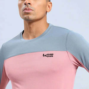 Camisetas de Yoga para Hombre de Manga Larga, 100% Algodón, Color Sólido, Ligeras, para Entrenamiento - Product Image 6