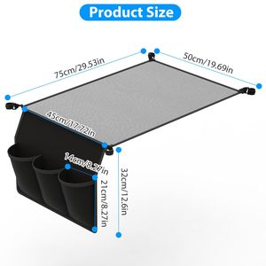 Aluminum Alloy 88LBS Max Load Height <b>Adjustable</b> 35.62x23.42x25.9in Foldable Camping <b>Table</b> Collapsible Picnic Grill Stand for BBQ - Product Image 2