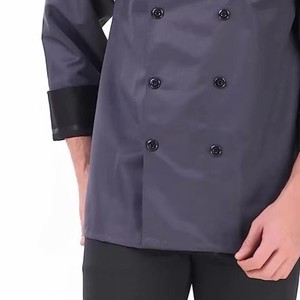 Uniforme de Bar y Restaurante para Hombre, Conjunto Moderno de Camisa Polo y Delantal, Bordado Personalizado, Fabricante Mayorista OEM, Logotipo Personalizado, Manga Larga - Product Image 3