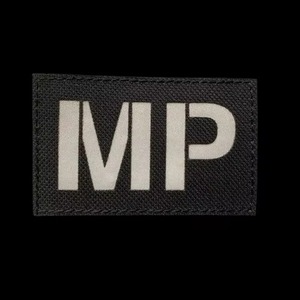 MP Tactical <b>Patch</b> Rectangle Woven Fabric Embroidered Dual Sided <b>Sew</b> <b>On</b> Camouflage and Black - Product Image 5