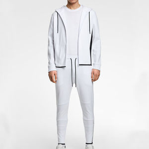 Ensemble de survêtement unisexe personnalisé 2026 pour l'hiver, avec logo personnalisé, veste zippée intégrale et pantalon de jogging, 100 % polaire polyester - Product Image 2