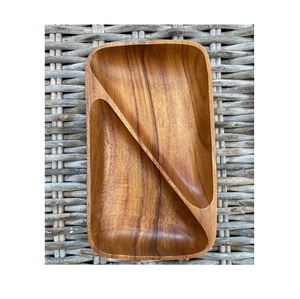 Plateau en bois fait main, plateau de service rustique naturel pour fruits, collations, desserts, apéritifs, cuisine, table à manger, décoration de la maison - Product Image 6