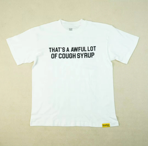 T-shirt noir imprimé pour homme « That's a Awful Lot Cough Syrup », manches courtes, col rond, décontracté, en jersey de coton, coupe régulière, grammage lourd 300g - Product Image 4