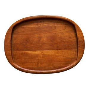 Plateau de service décoratif en bois fantaisie avec poignée en métal, rectangulaire, pour la cuisine, la table, le thé et le café - Product Image 4