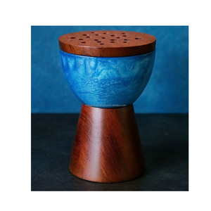 Brûleur d'encens en résine écologique et bambou, durable, fait main, boule dorée religieuse, parfum d'ambiance naturel pour la maison - Product Image 1