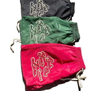 Shorts coupe-vent tricotés brodés personnalisés de qualité supérieure, unisexe, 100 % polyester, pour enfants, été, printemps, respirant, anti-rétrécissement - Product Image 4