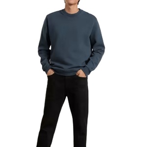 2025 sweats OEM pull uni teint en peluche blanc survêtement blanc col rond coton sweat personnalisé pour hommes - Product Image 2