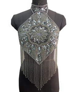 Nuevo y Exclusivo 2026: Top Halter de Malla Transpirable con Adornos Pesados Hechos a Mano, Súper Elegante y de Alta Costura - Product Image 1