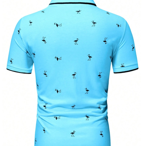 Camisas de Golf Personalizadas para Hombre con Estampado Hawaiano Antiarrugas, Diseño Vibrante de Verano - Product Image 2
