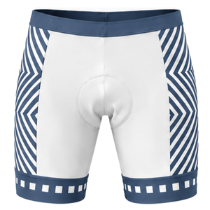 White Slate Blue <b>Padded</b> <b>Cycling</b> <b>Shorts</b> Breathable Quick Dry Stretch Road Bike Racing Training Performance Bicycle Sportswear - Product Image 1