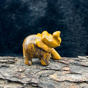 Figura de Elefante Tallada a Mano en Jaspe, Piedra Preciosa Natural, Decoración Feng Shui para Equilibrar la Energía, Venta al Por Mayor - Product Image 2
