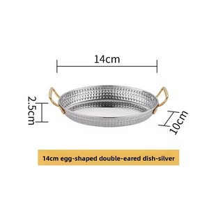 <b>Copper</b> Round Cooking Pans with Brass <b>Handles</b> Durable Modern Design for <b>Kitchen</b> - Product Image 2