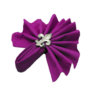 แหวนผ้าเช็ดปากสำหรับงานแต่งงานทำจากสเตนเลสสตีลและไม้สีเงินสุดหรูสำหรับโต๊ะงานปาร์ตี้ - Product Image 2