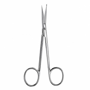 Cardiovascular Scissors Very Fine Delicate Small <b>Ball</b> Tip One Blade Straight <b>Mirror</b> Finish Overall Length 4-3/4in 12.1cm ZETOMED - Product Image 1