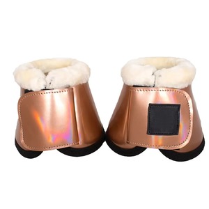 Wholesale Horse Bell <b>Boots</b> Polycotton Lining PU Leather Material Customizable Tendon Protection Waterproof Breathable High <b>Boots</b> - Product Image 5