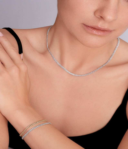 Trendy Minimalist Miami Cuban Link Chain <b>Necklace</b> 14K <b>Solid</b> Gold Pave Lab Grown Round Brilliant Diamonds Unisex Fine Jewelry - Product Image 5