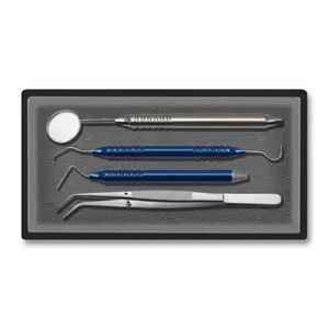 Premium Dental Diagnostic Tool Kit Stainless Steel <b>Mirror</b> Explorer Probe Set With Protective Storage <b>Tray</b> - Product Image 1