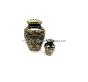 Urnas de cremación de aluminio ligeras de estilo antiguo para cenizas perfectas para monumentos familiares y exhibiciones de recuerdo respetuoso - Product Image 1