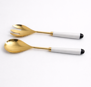 ชุดช้อนสลัดทำจากทองเหลืองด้ามเรซินมีด้ามจับทำจากเรซินคุณภาพดีตามสั่ง - Product Image 1