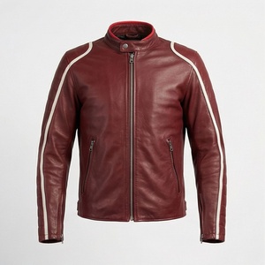 Nueva Chaqueta de Motocicleta de Diseño Premium en Cuero Genuino para Hombre, Talla Grande, Resistente al Viento, Precio al por Mayor, MOQ Bajo, Chaquetas de Moda - Product Image 1