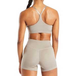 Venta al por mayor de alta calidad a prueba de golpes Fitness Running Sports Bra Copa fija mujeres hermosa espalda Flexible Fitness Bra para correr - Product Image 2