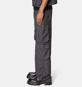 บริการ OEM กางเกงคาร์โก้ทรงคลาสสิกแบบสั่งทำพิเศษ ทรงหลวม คุณภาพสูง ติดกระดุม ทรงโอเวอร์ไซส์ สำหรับผู้ชาย - Product Image 6