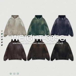 BEW0062 Sudadera con Capucha Extra Grande Personalizable OEM 2024, Fabricada con 100% Algodón, Lavado Ácido, Estilo Vintage, Tejido Grueso - Product Image 2