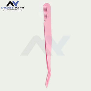 Juego de 2 piezas: Peine para pestañas rosa y pinza aplicadora de pestañas postizas con forma de caballito de mar, herramienta de belleza - Product Image 4