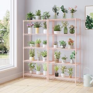 FCH ชั้นวางของเหล็กเคลือบเงา 74*34*150 ซม. ชั้นวางอเนกประสงค์ 5 ชั้น พร้อมขาปรับระดับได้ ปรับระยะห่างระหว่างชั้นได้ฟรี - Product Image 2