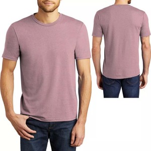 T-shirts noirs personnalisés pour hommes, manches courtes, col rond, 100 % coton peigné, logo frontal, style formel, coupe ample, anti-boulochage, été - Product Image 2