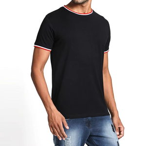 Camiseta de Manga Corta con Cuello en V para Hombre, de Algodón, de Alta Calidad, con Logotipo Personalizado, Estampado Monocromático, Estilo Urbano - Product Image 3