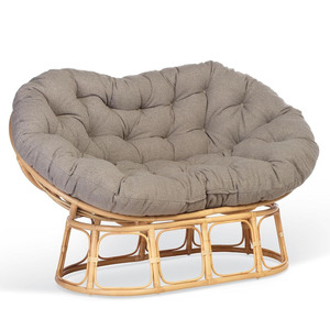 <b>Cane</b> swivel saucer <b>chair</b> living room double papasan <b>chairs</b> handmade rattan mamasan lounges - Product Image 4