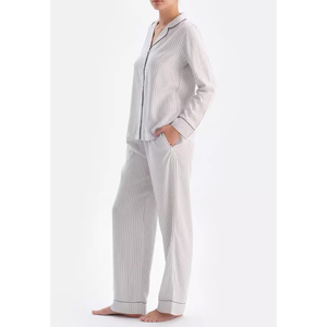 Women Solid Summer Breathable Lightweight 100% Cotton Two Piece Sleepwear Set Lounge Wear Night Sleeping <b>Suit</b> MADE BY BS - Product Image 2